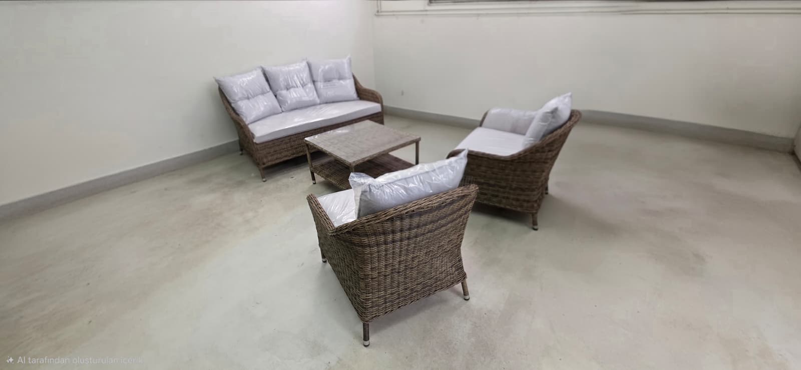 Gartenmöbel, Sitzgruppe, Rattan, Sofas, Kissen